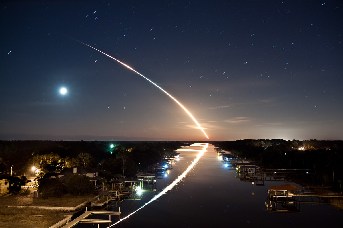 Space Shuttle Endeavour Launch Reflection