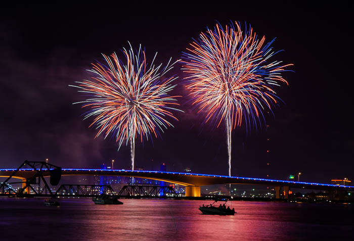 4th of July Celebration over Jacksonville, Florida