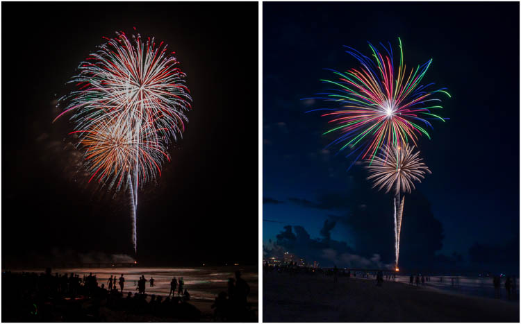 4th of July Celebrations over Jacksonville Beach, Florida