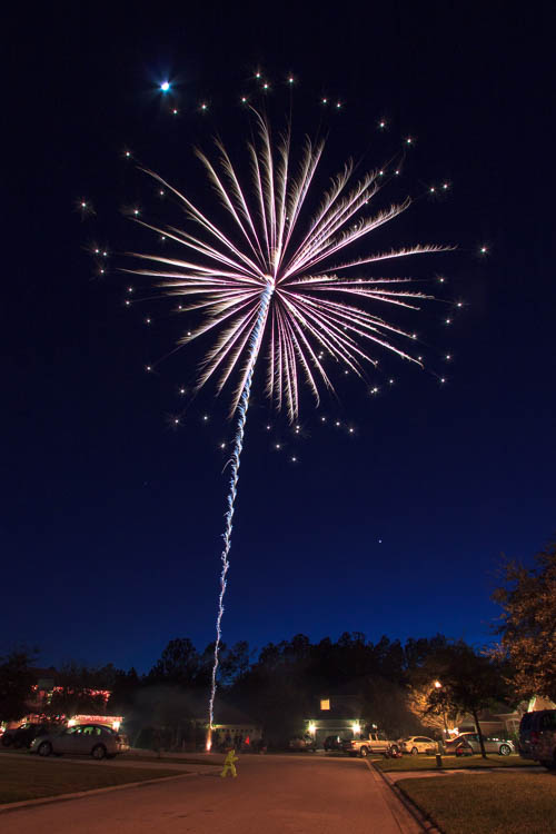 New Years Eve Consumer Fireworks over Ponte Vedra, Florida