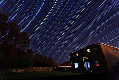 backyard star trails facing east